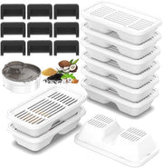 Set di 9 beccucci per animali con filtro a carbone attivo, filtro di cotone, dispenser per gatti