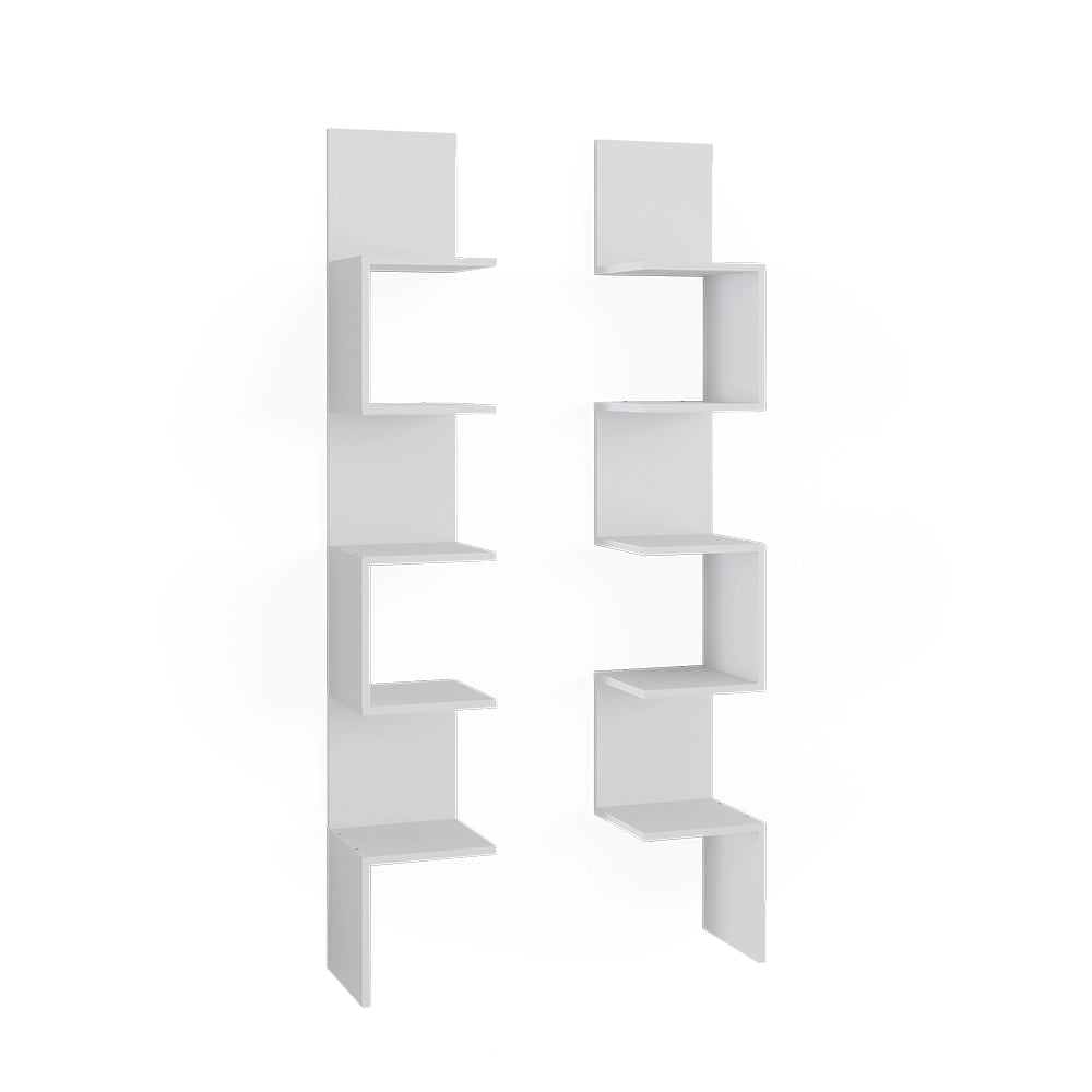 Scaffale ad angolo Paolo Bianco 28 x 175.4 cm Set di 2 Vicco