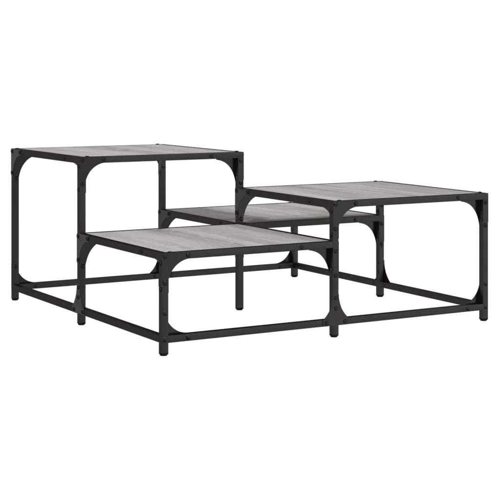 Tavolino salotto | Tavolino da caff¨¨ | Tavolino da Soggiorno Grigio Sonoma 87,5x87,5x40cm Legno Multistrato