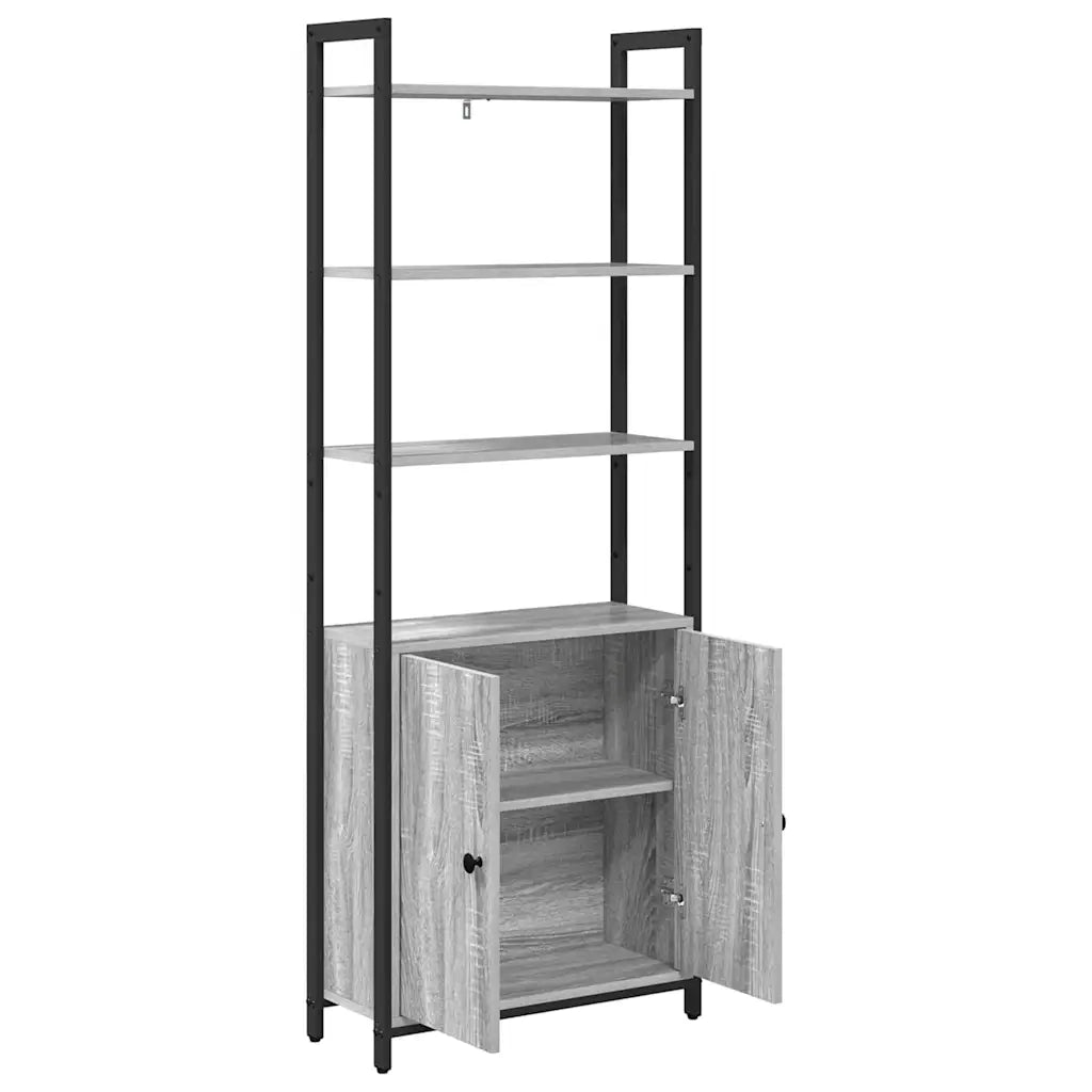 Armadio per Libri Grigio Sonoma 60 x 24 x 161 cm