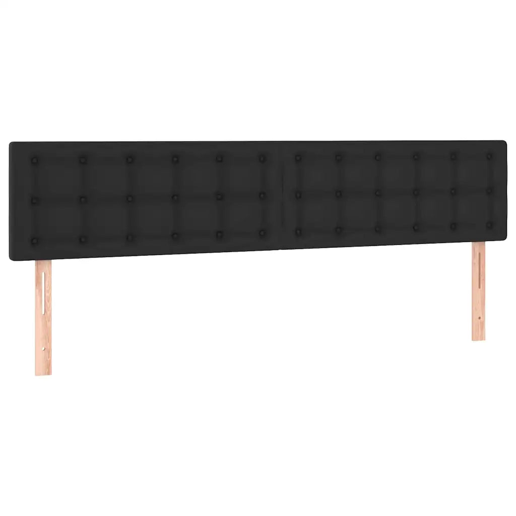 Pouf Letto con Materassi e LED Nero 180x200cm Similpelle 3312805