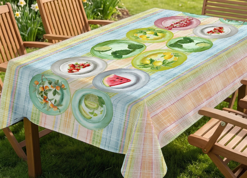 Tovaglia Copritavolo Cucina 100% Cotone Digitale Disegno Pic-Nic GI - 150x250 - Pic-Nic