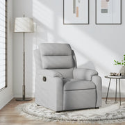 Divano Sedia-Poltrona Reclinabile in Tessuto Grigio Chiaro 872289
