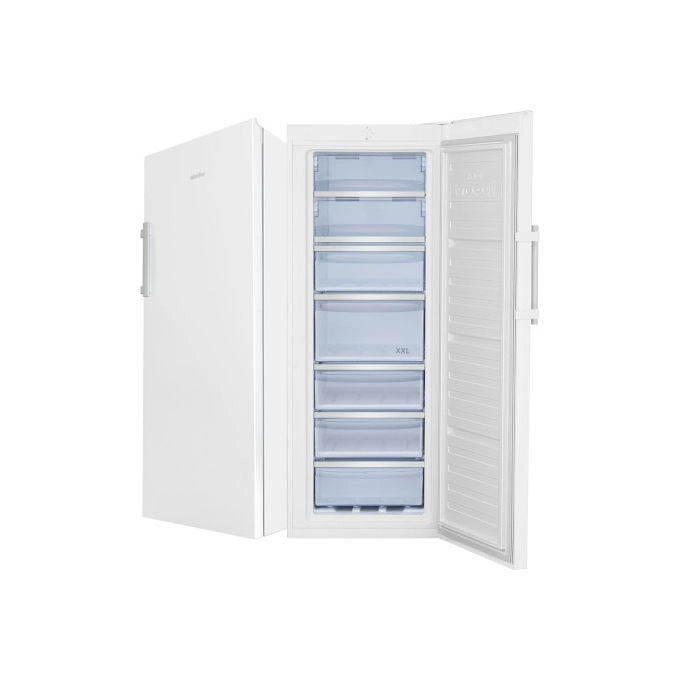 Schaub lorenz congelatore verticale 248 litri, classe energetica E, 5 cassetti, bianco, libera installazione