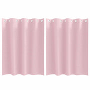 Tende Oscuranti | Tende Blackout con Anelli 2 pz Rosa baby 140 x 140 cm