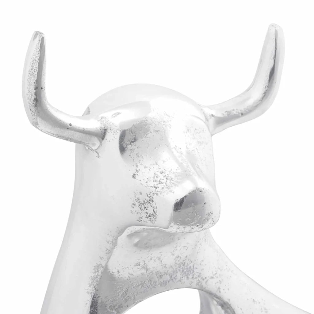 Scultura di toro Argento 22 x 9,5 x 34 cm Alluminio CFW8305930