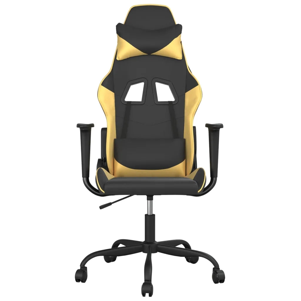 Sedia da Gaming | Sedia da e-sports Nera e Oro in Similpelle