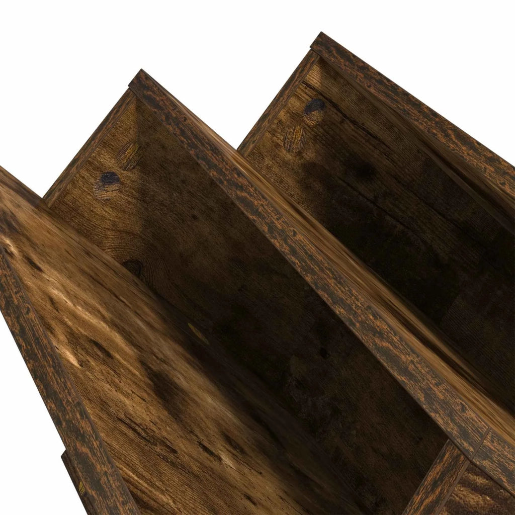 Scaffale per riviste Rovere fumé 90 x 53 x 28,5 cm 890892