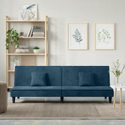 Divano Letto Blu in Velluto 351906