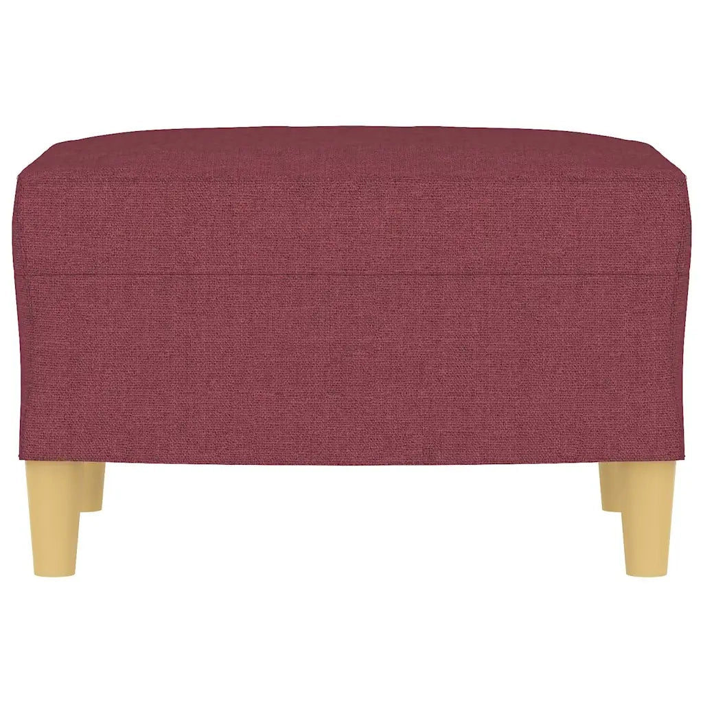 Poggiapiedi Rosso Vino 60x50x41 cm in Tessuto 349269