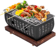 Griglia BBQ Giapponese Stile - Mini BBQ - Cottura a Legna - Fornace in Ceramica - Materiale Duraturo - Ideale per il Campeggio