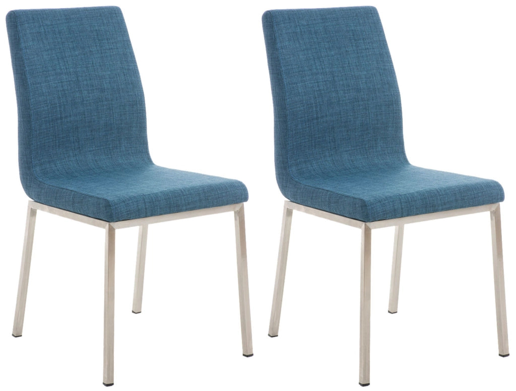 Set di 2 sedie da pranzo Colmar Fabric blu