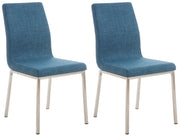 Set di 2 sedie da pranzo Colmar Fabric blu