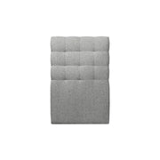 Testiera in tessuto bouclé grigio imbottita L90 cm