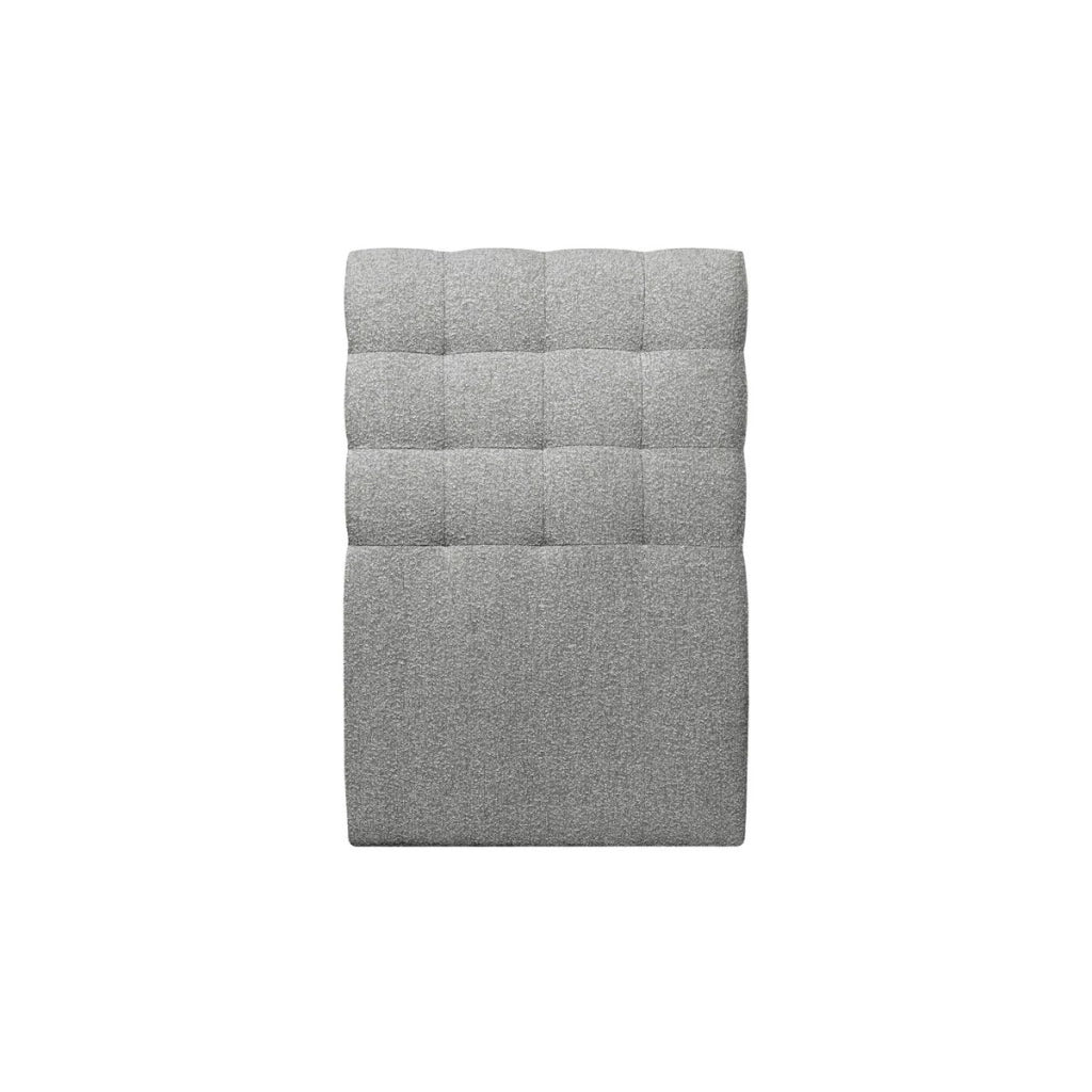 Testiera in tessuto bouclé grigio imbottita L90 cm