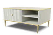 TAVOLINO PETRA 90x60 GAMBE CASHMERE ORO