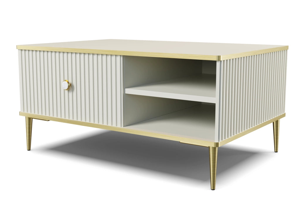 TAVOLINO PETRA 90x60 GAMBE CASHMERE ORO