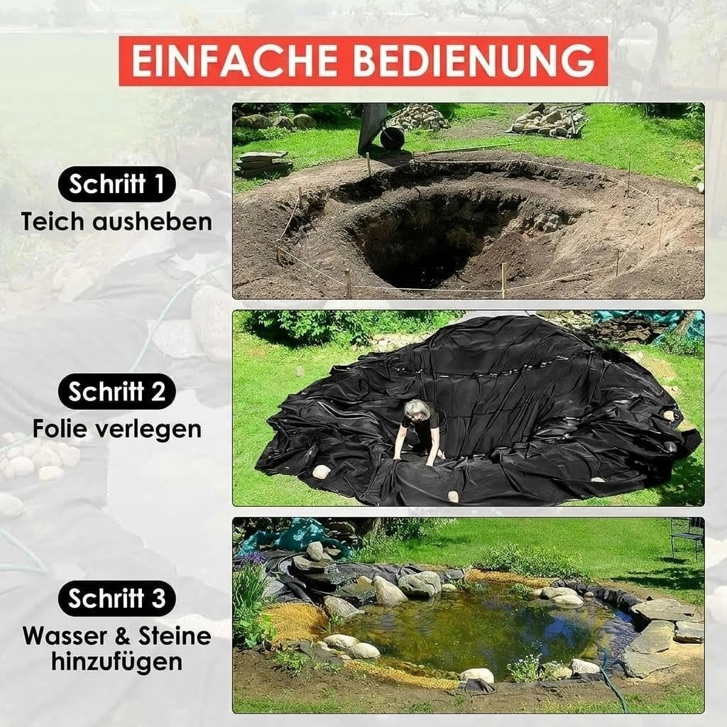 Telo per laghetto di dimensioni 4;57 m x 6;10 m; spessore 45 mm