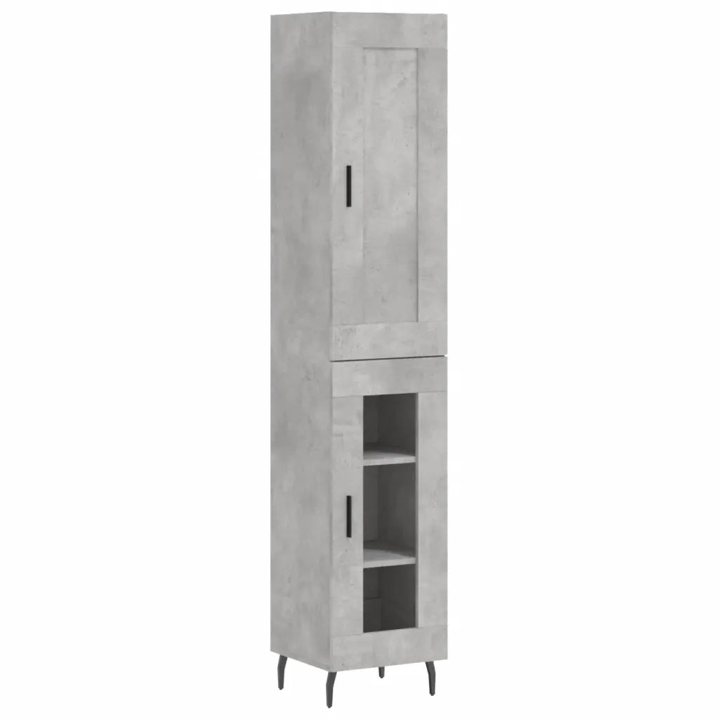 Credenza Grigio Cemento 34,5x34x180 cm in Legno Multistrato 3200405