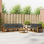 Set di divani da esterno con cuscino 8 pcs Naturale e Antracite