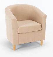 Poltroncina maja in tessuto tabacco 70x63x68h