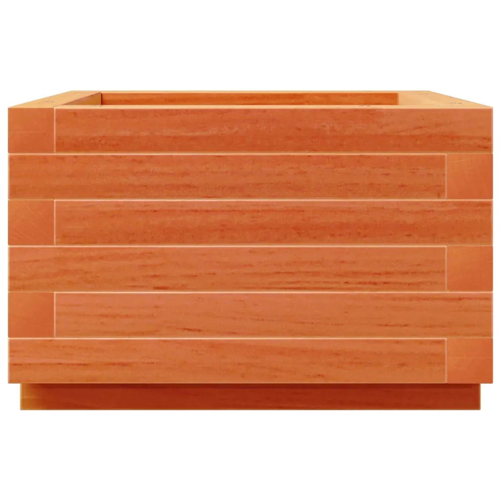 Fioriera Giardino-Vaso da Esterno-Contenitore per Piante Marrone Cera 40x40x26,5cm Legno Massello Pino