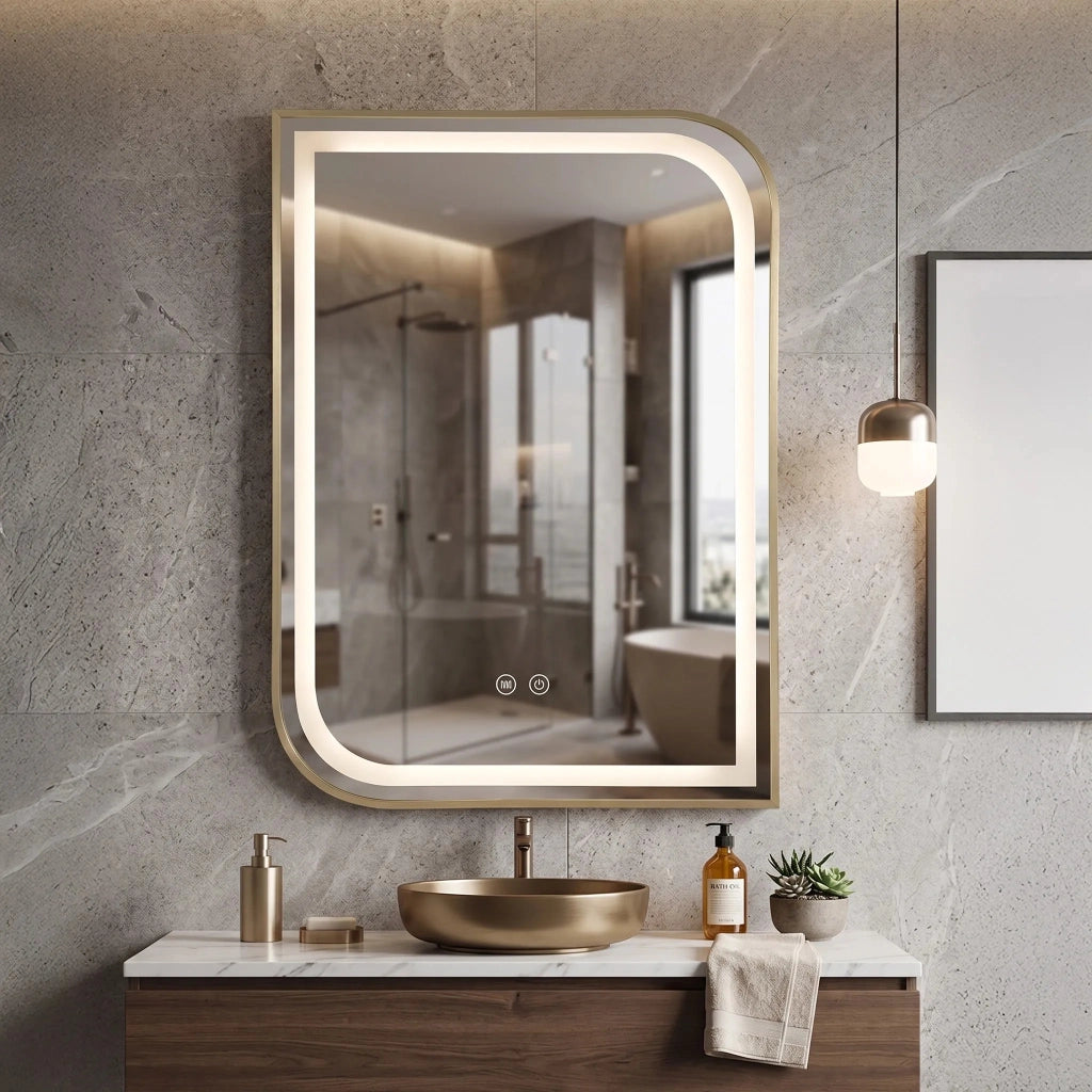 Specchio Led Zone 80x60 Gold