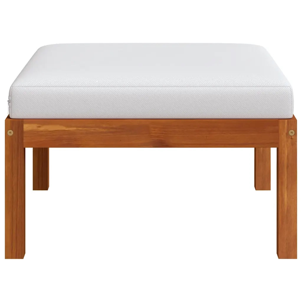 Set da giardino 3 pezzi con cuscini in legno di acacia e corda 312425