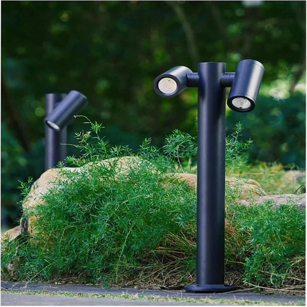 Trade Shop - Lampione Giardino Moderno Con Diffusori Orientabili Lampada Attaco Gu10 Ip44 539pb-b440 -
