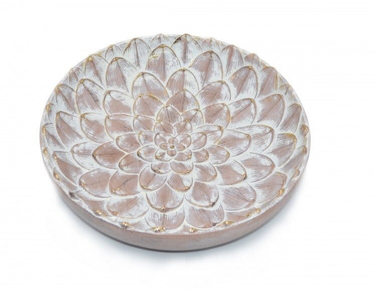 Piatto Vassoio Centrotavola Decorativo in Resina PinoNoce 29,5 cm