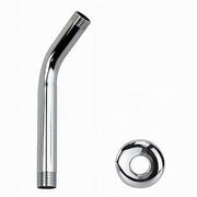 Trade Shop - Braccio Per Soffione Doccia Bagno Tondo In Acciaio Cromato Con Rosone 18cm 59498 -