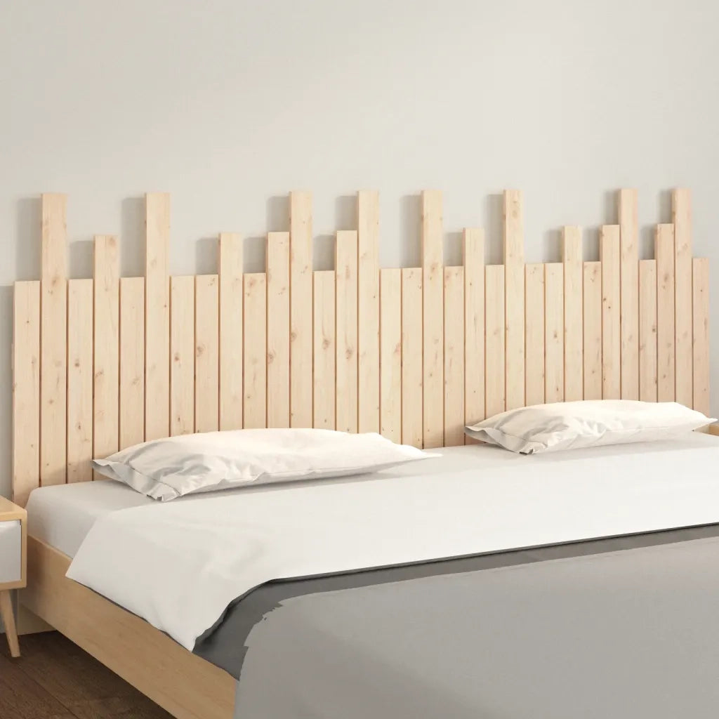 Testiera da Parete-Testiera a Muro-Testata Decorativa 204x3x80 cm in Legno Massello di Pino
