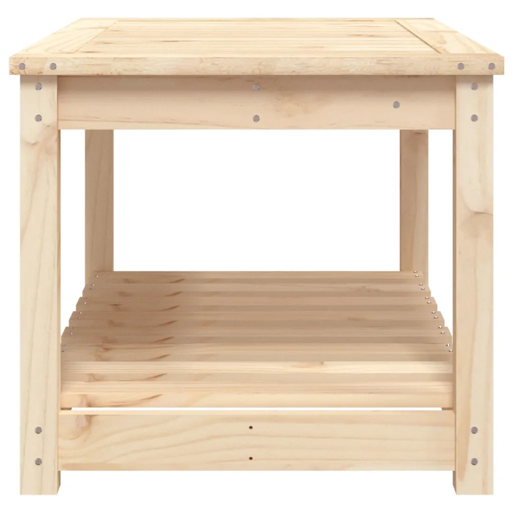 Tavolo da Giardino | Tavolino da esterno 82,5x50,5x45 cm in Legno Massello di Pino