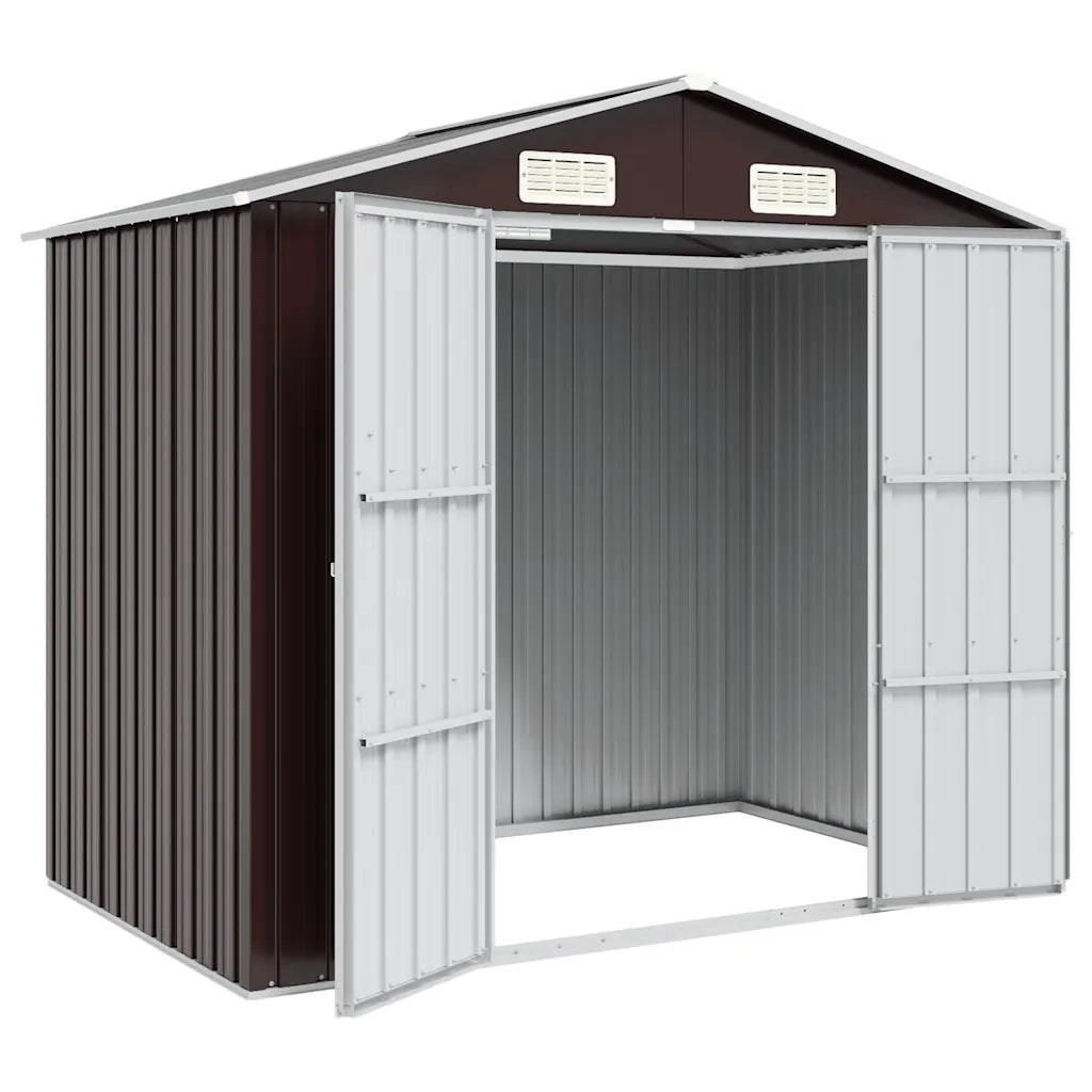 Capanno da Giardino Marrone 205x129x183 cm in Acciaio Zincato 46300