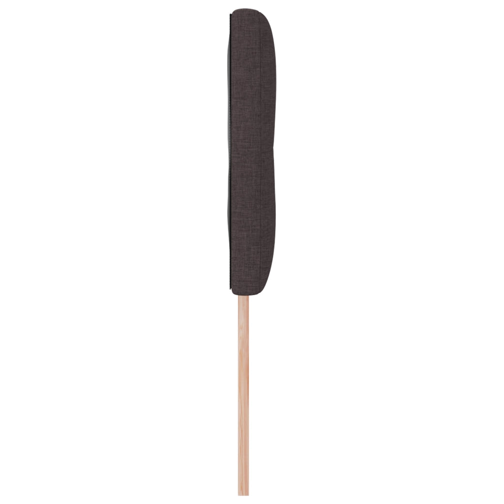 Testiera  con bottoni trapuntati marrone scuro 140 cm in tessuto