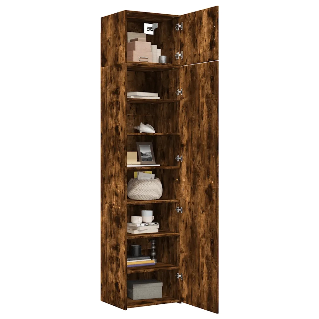 Mobile Sottile Rovere Fumo 50x42,5x225 cm in Truciolato 3281305