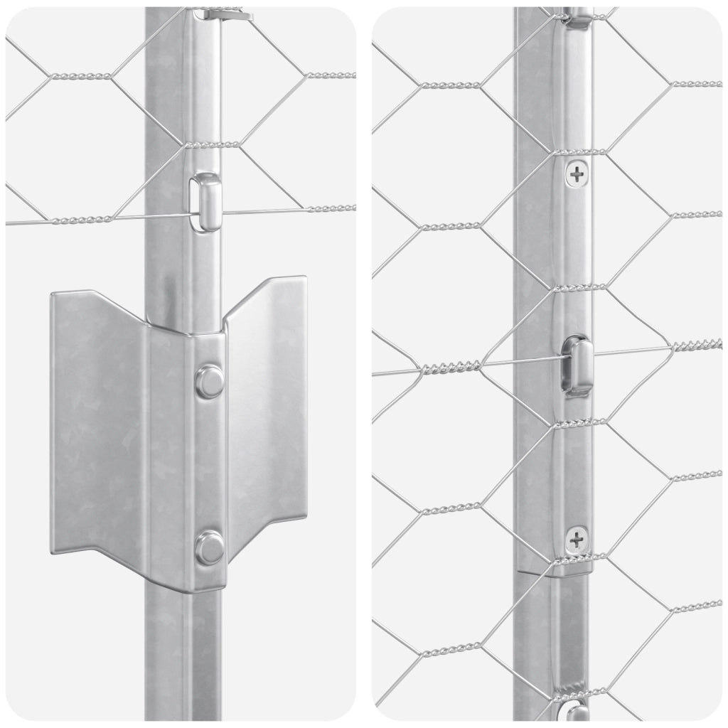 Set di Recinzione Esagonale Set di 2 Acciaio galvanizzato