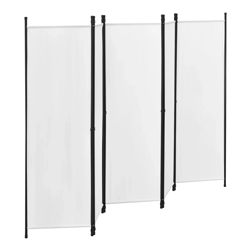 Schermo divisorio per la privacy a 5 pannelli 171 x 250 cm bianco 03_0008063