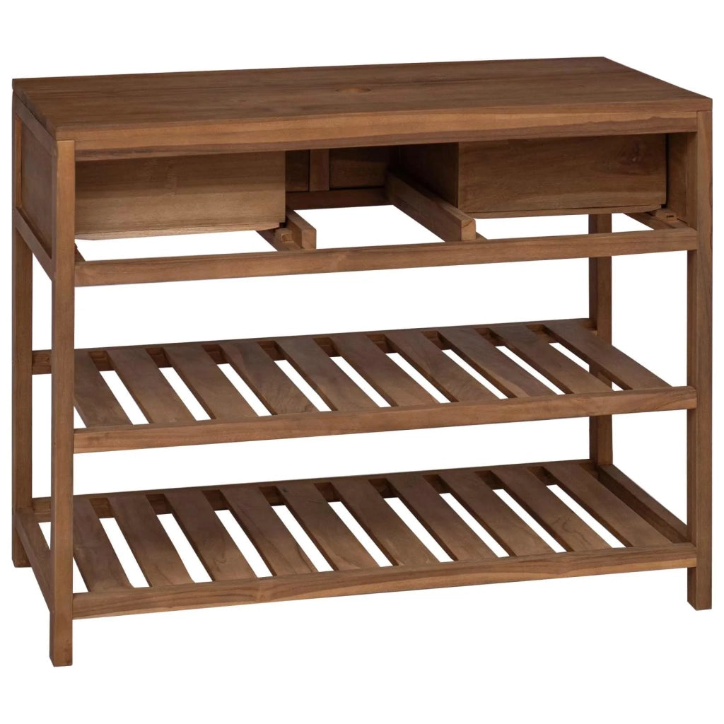 Mobile da Bagno Naturale 90 x 45 x 75 cm Legno di teak solido 42026908