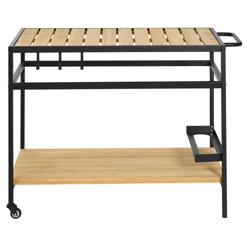 Carrello di servizio industriale ¨C zephmum ¨C nero naturale 107x65x80 cm