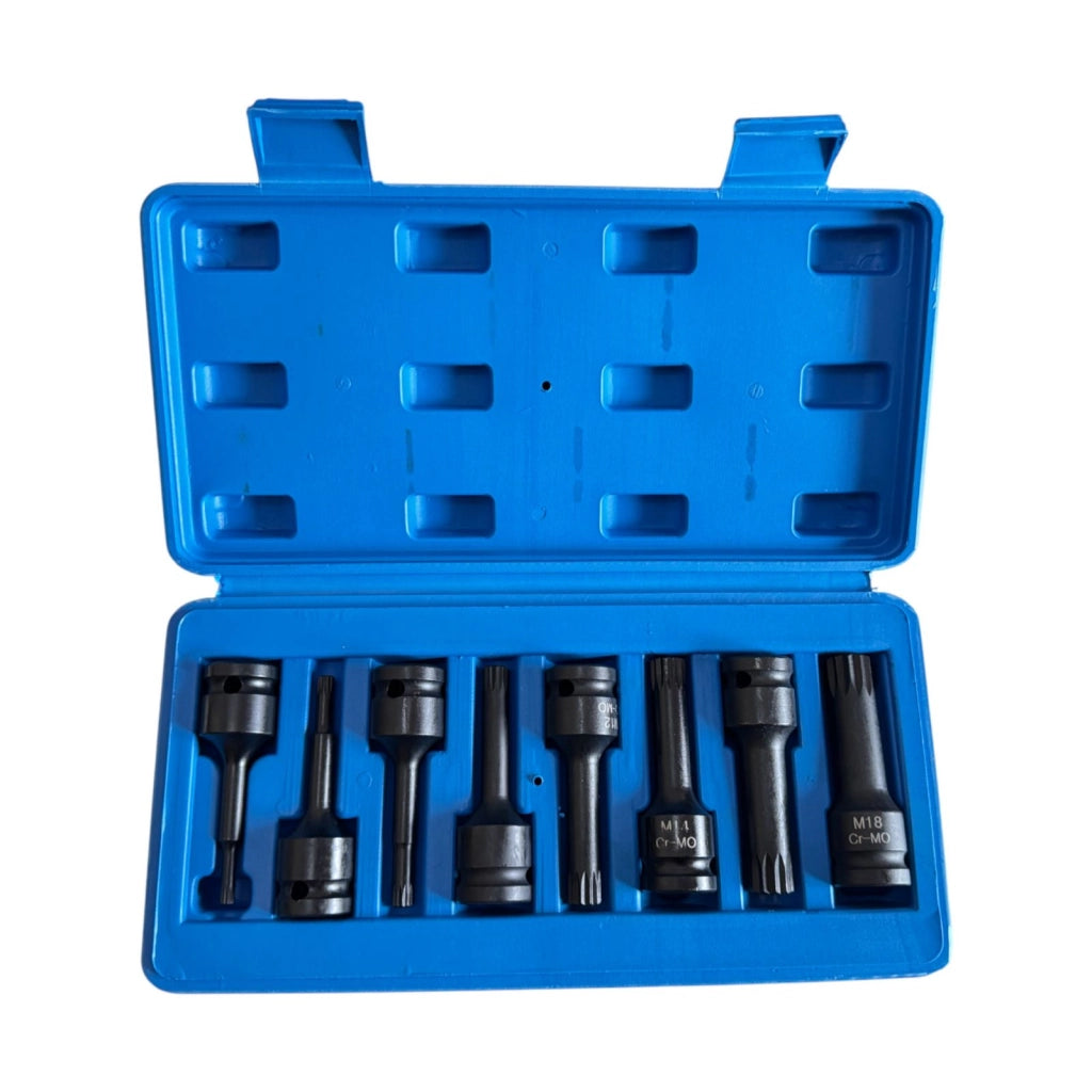 Set Chiavi a Bussola XZN 1/2" M5–M18 (8pz) per Viti Spline Chiavi Impulsi 07833