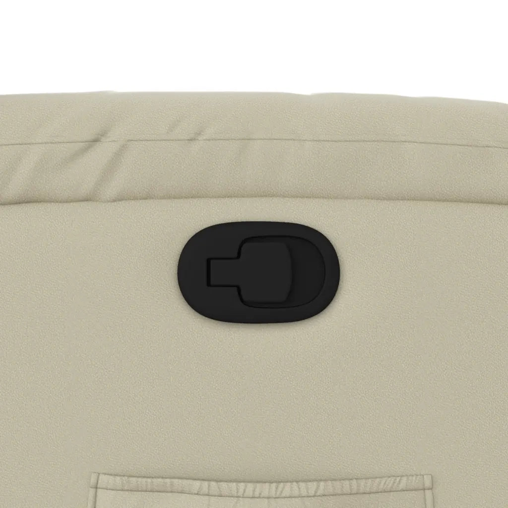 Divano Sedia-Poltrona Reclinabile Crema in Similpelle 304906