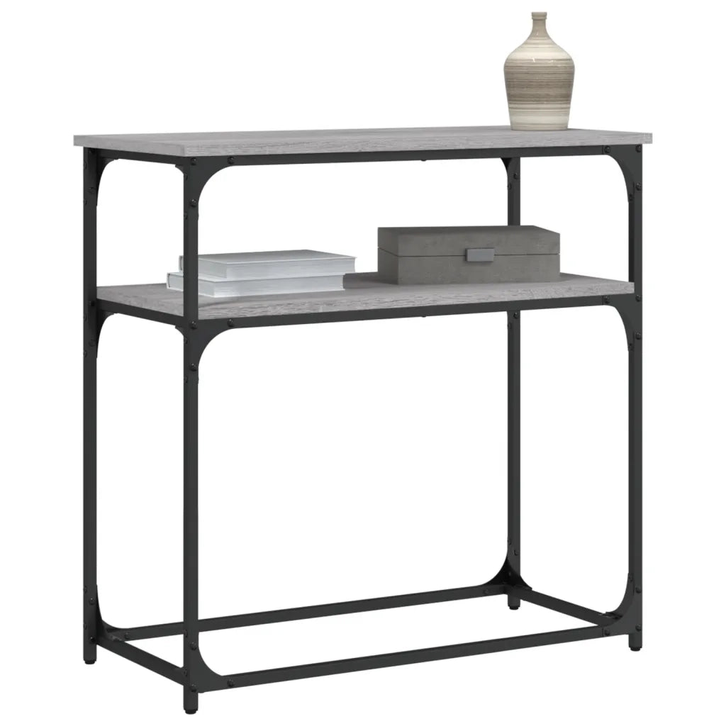 Tavolino Consolle Grigio Sonoma 75x35,5x75 cm Legno Multistratocod mxl 131249