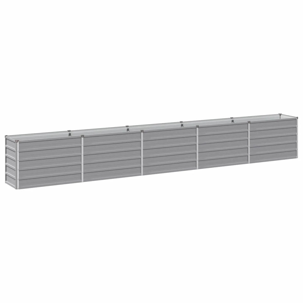 Letto rialzato da giardino Grigio 400 x 40 x 55 cm 8006277