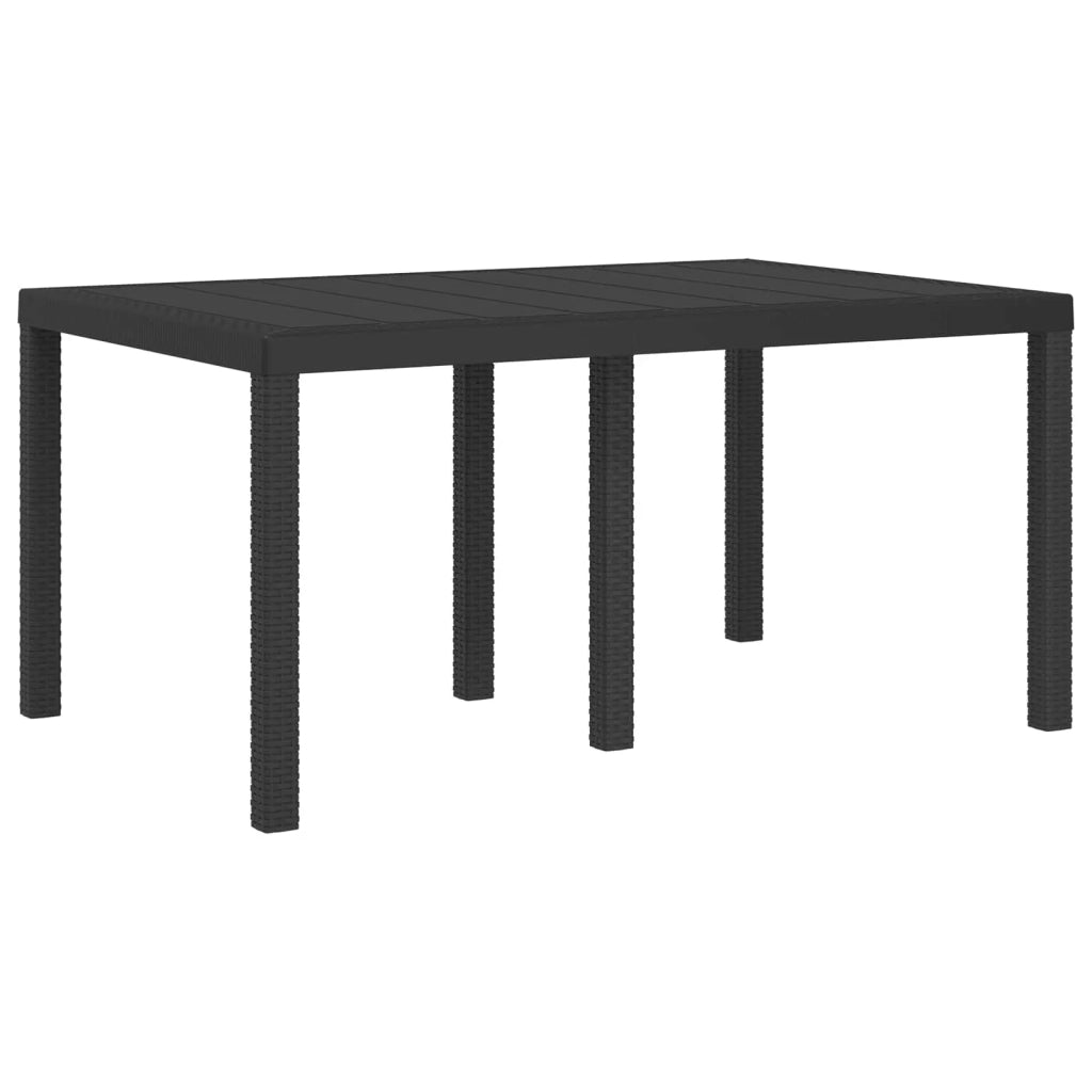 Set da Pranzo per Giardino 7 pz Antracite e Crema PP 3430135
