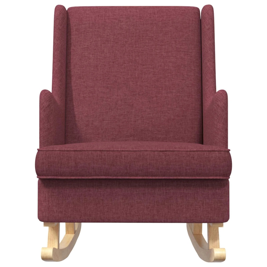 Sedia a dondolo Rosso Vino 62 x 80 x 85 cm Tessuto