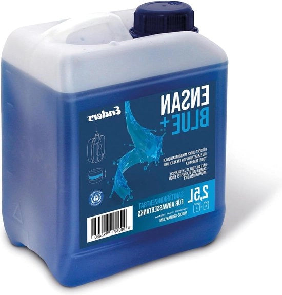 Contenitore di raccolta liquidi Liquido per toilette ENSAN BLUE+ 25 L liquido sanitario per vasca di scarico vasca di scarico chimica Blue Angel risparmio Contenitore di raccolta liquidi