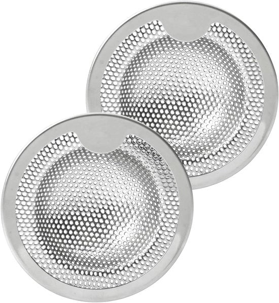Filtro per vasca e cucina in acciaio inossidabile - Filtro anti-spatola con seta - Compatibile con Thermomix - Trappolo di scarico con 3 aperture - 98 caratteri