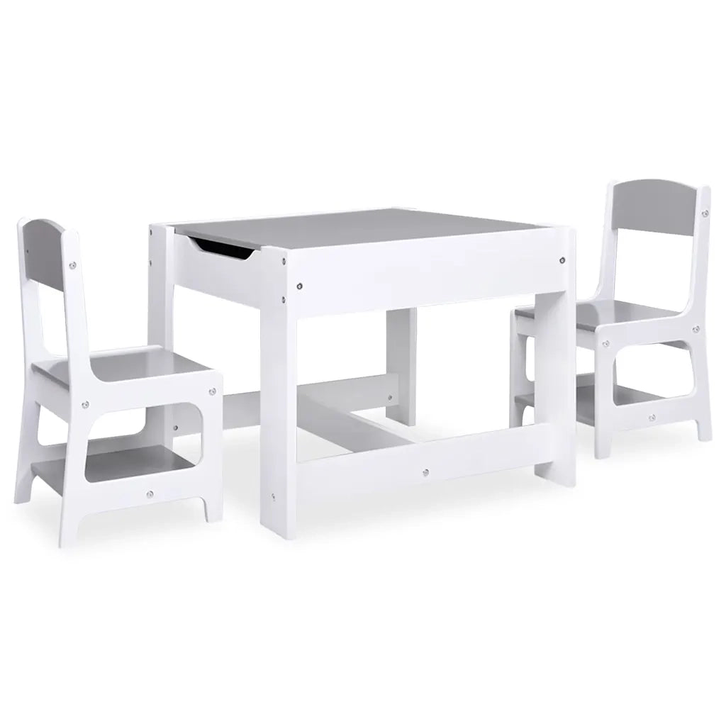 Tavolo per Bambini con 2 Sedie Bianco in MDF CFW1766261