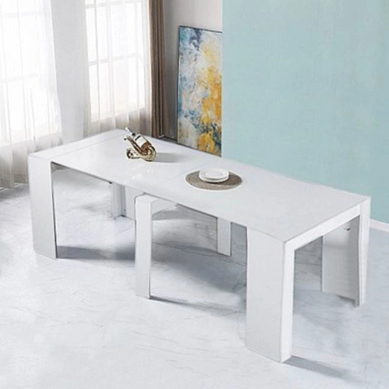 Consolle allungabile Ofelia colore bianco effetto lucido